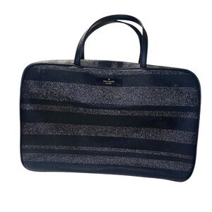 Kate Spade Black and Glitter Striped Bag